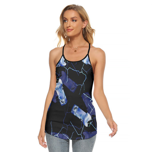 All-Over Print Women's Criss-Cross Open Back Tank Top