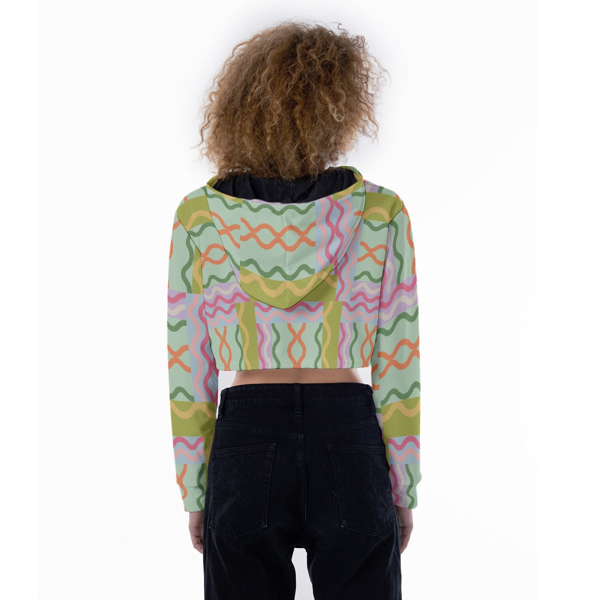 All-Over Print Women's Crop Top Hoodie