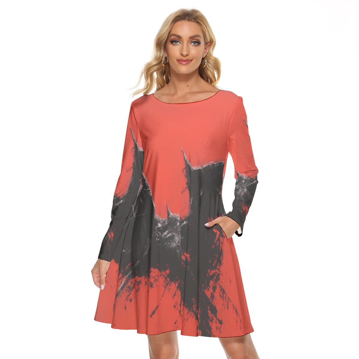 All-Over Print Women's Crew Neck Dress