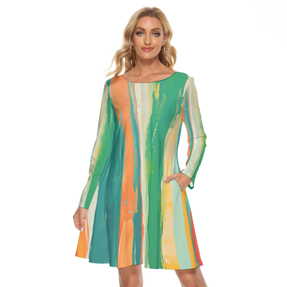 All-Over Print Women's Crew Neck Dress