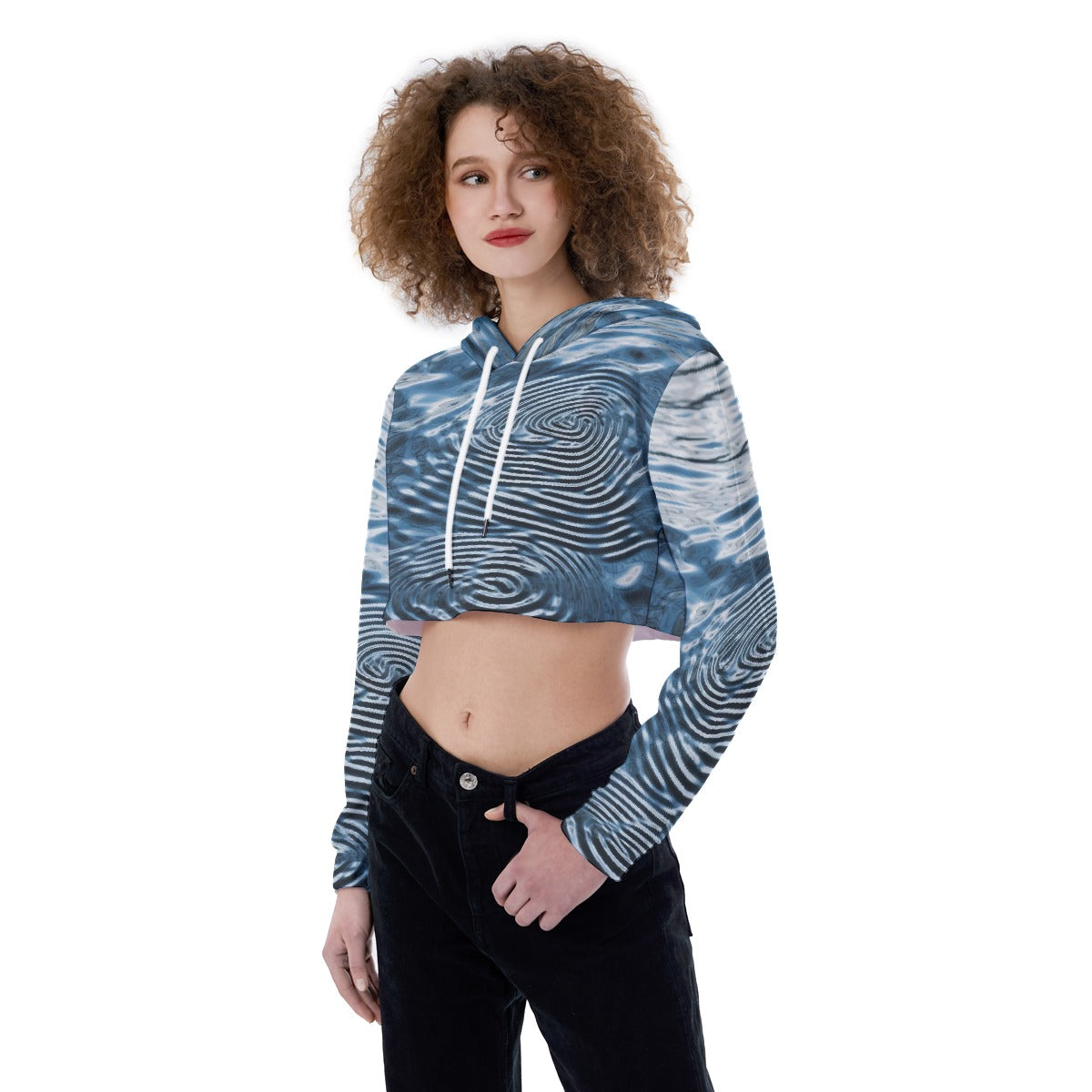 All-Over Print Women's Crop Top Hoodie
