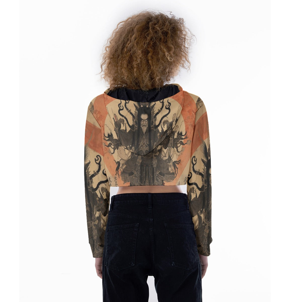 All-Over Print Women's Crop Top Hoodie