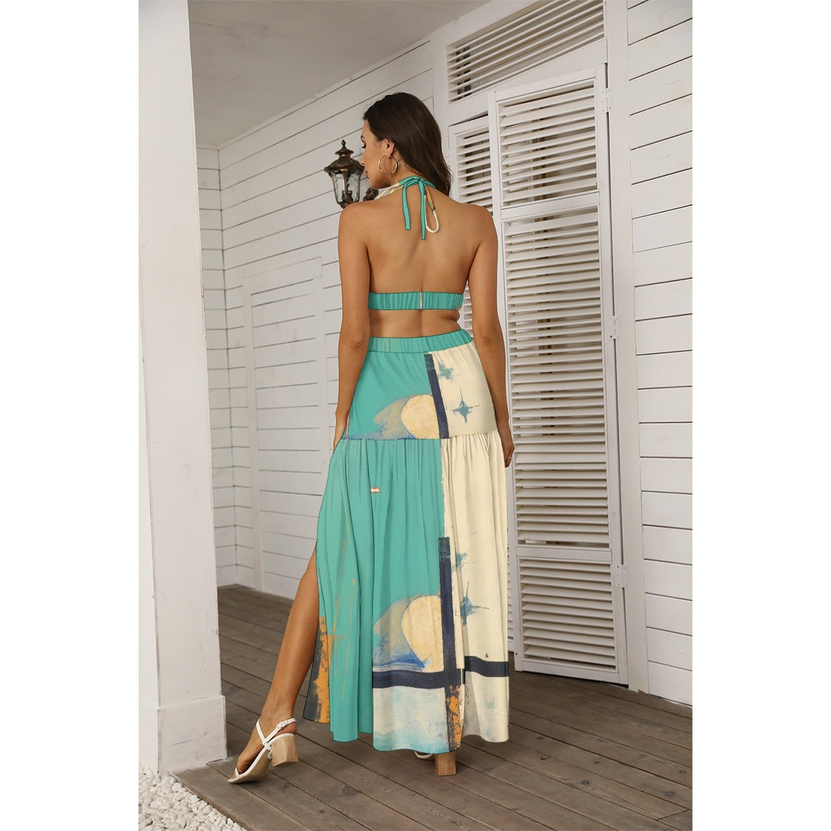 All-Over Print Women's Tie Back Wrap Dress