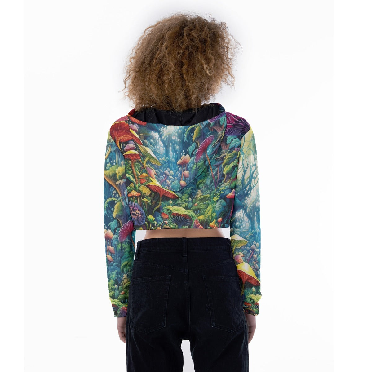 All-Over Print Women's Crop Top Hoodie