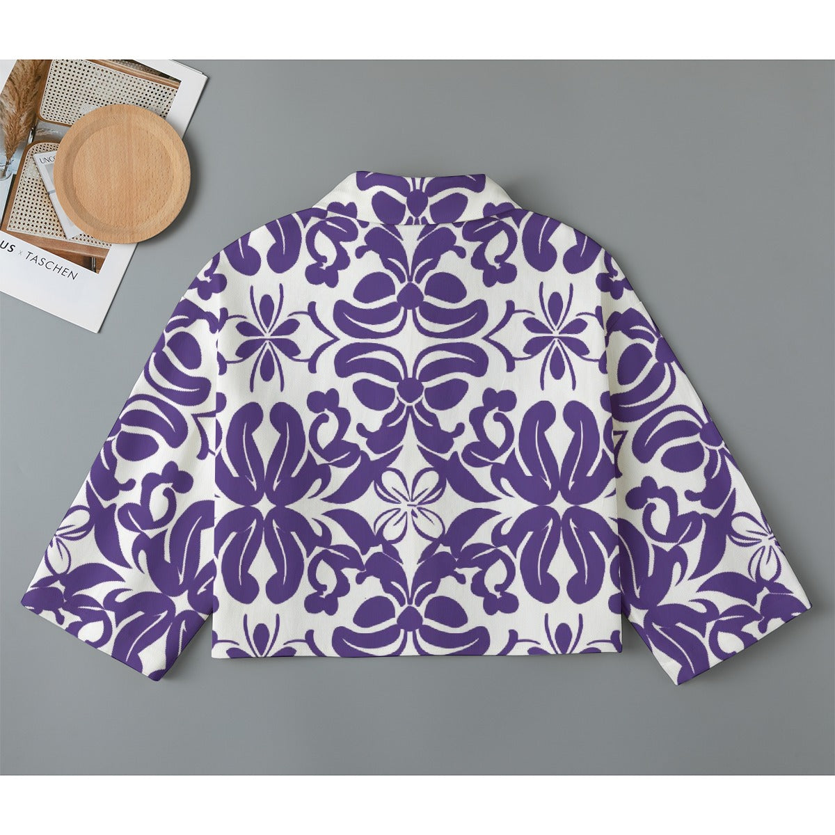 All-Over Print Women's Cropped Jacket | 245GSM Cotton