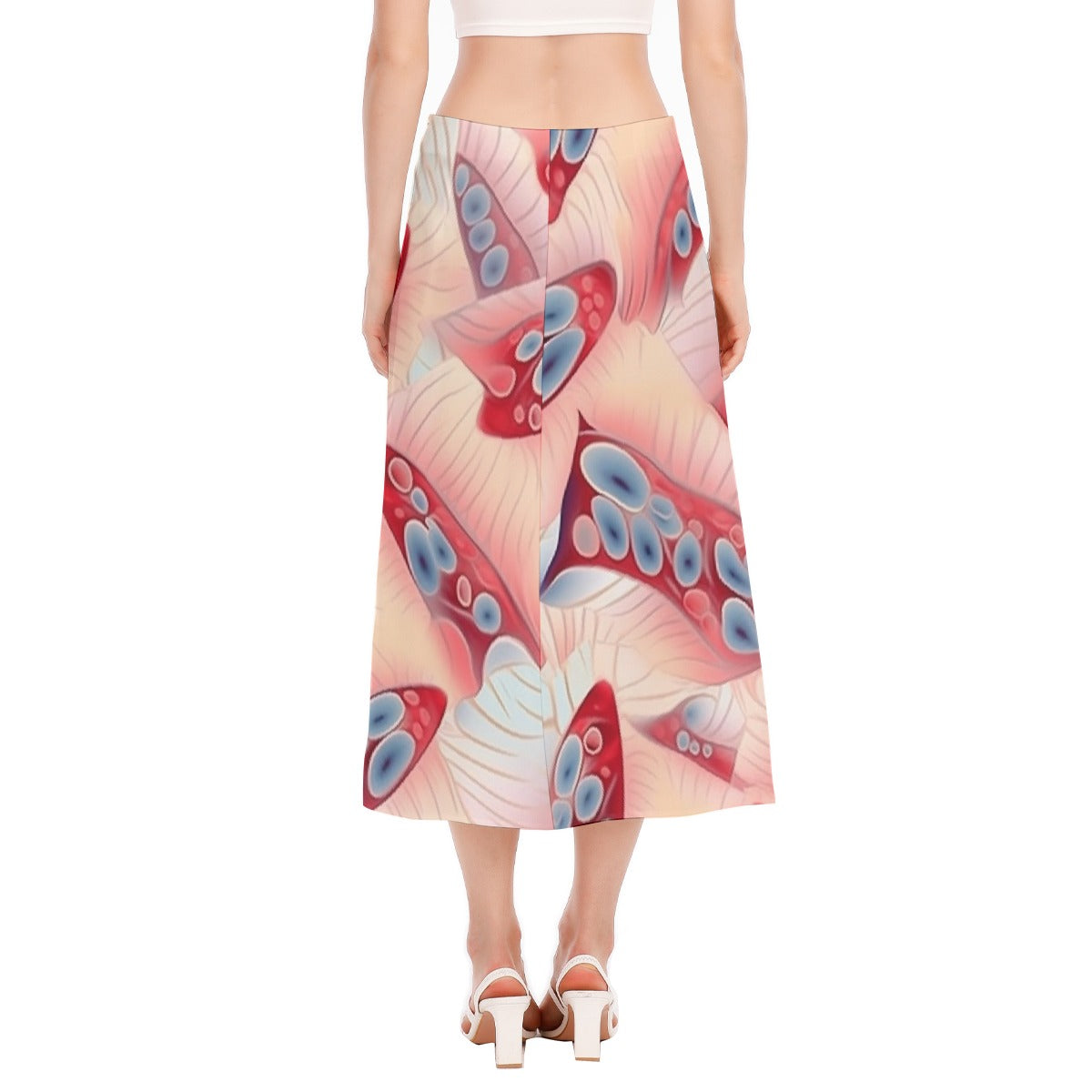 All-Over Print Women's High Slit Long Skirt