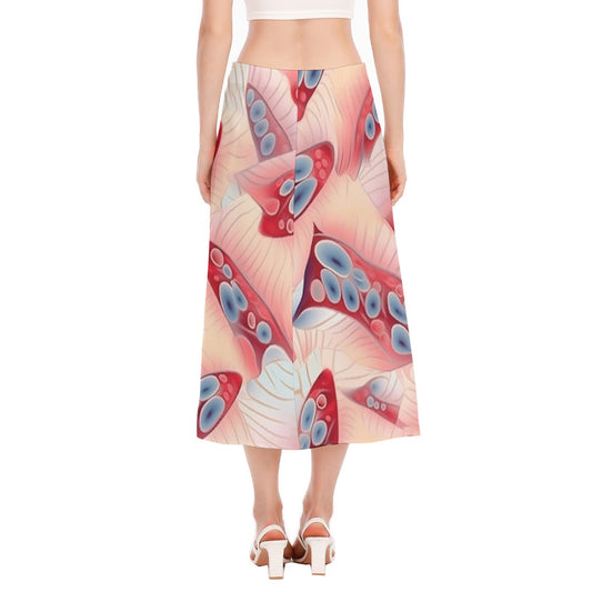 All-Over Print Women's High Slit Long Skirt