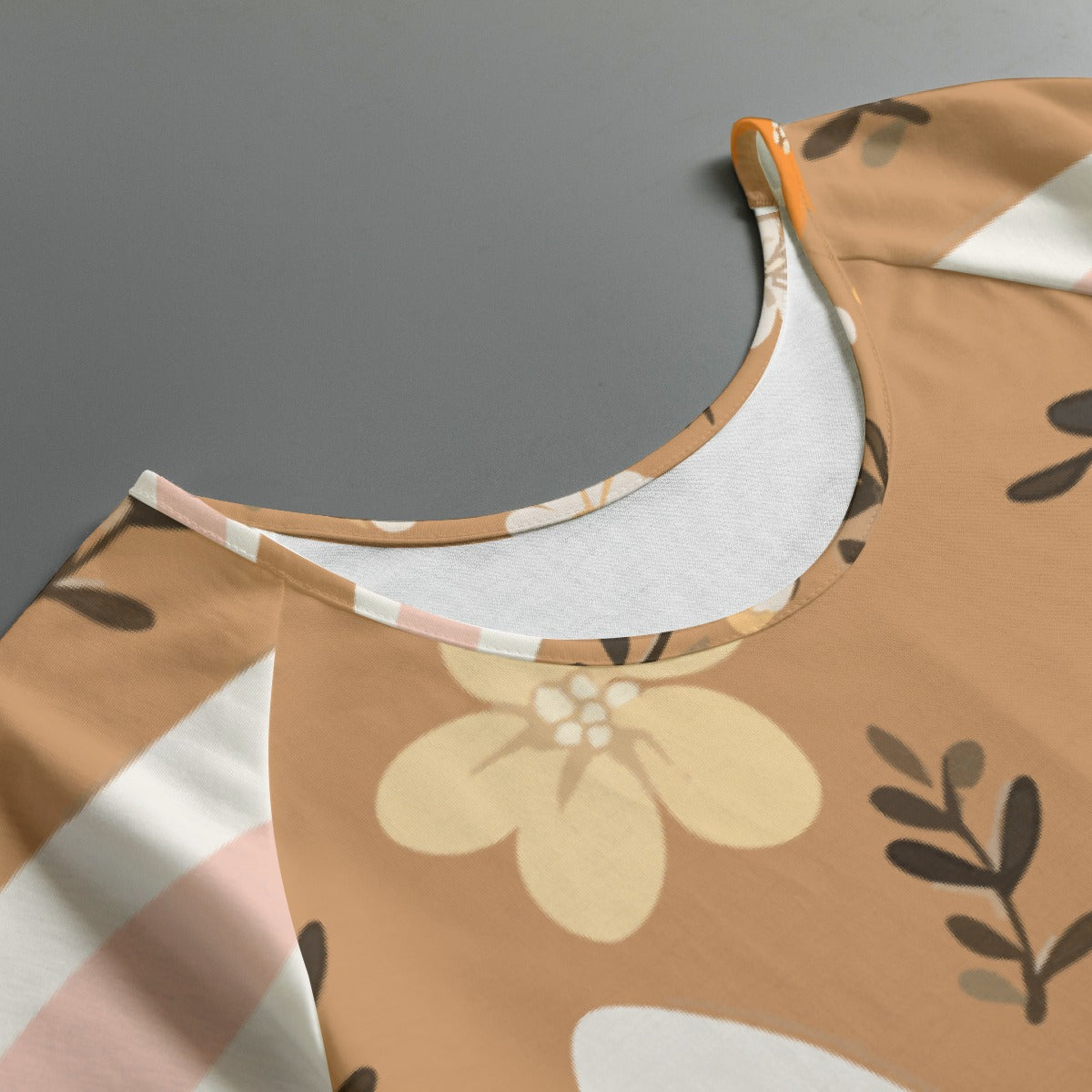 All-Over Print Women's Round Neck T-shirt With Raglan Sleeve