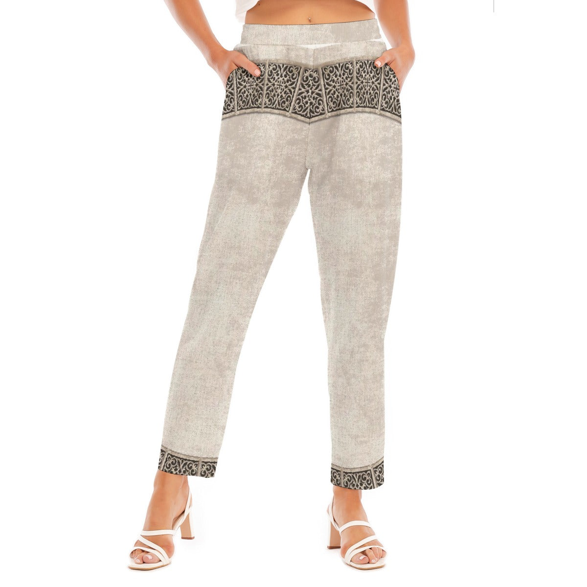 All-Over Print Women's Loose Straight-leg Pants