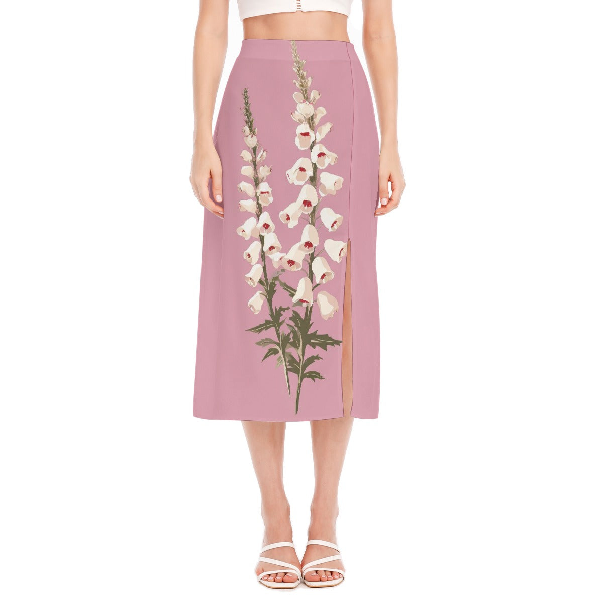 All-Over Print Women's High Slit Long Skirt