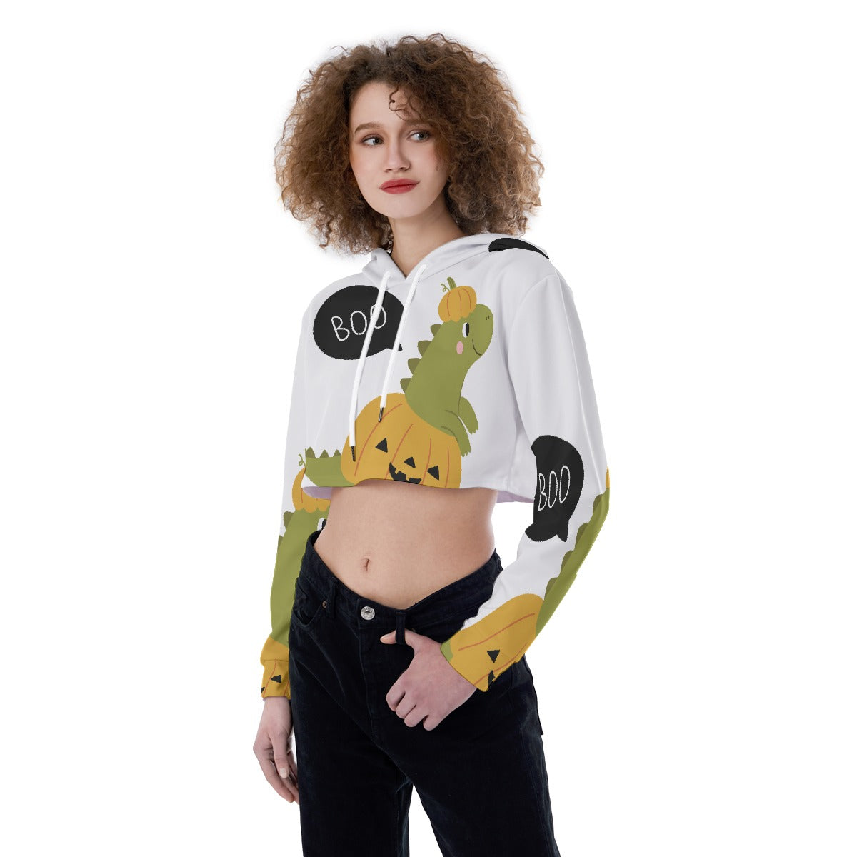 All-Over Print Women's Crop Top Hoodie