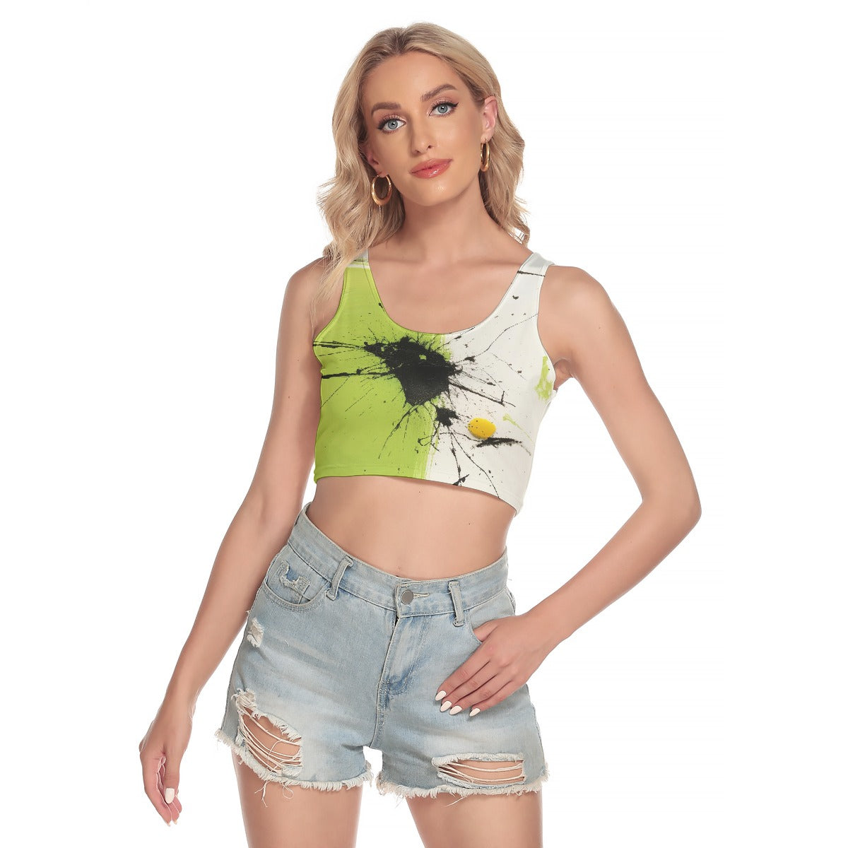 All-Over Print Women's Sport Crop Tank Top