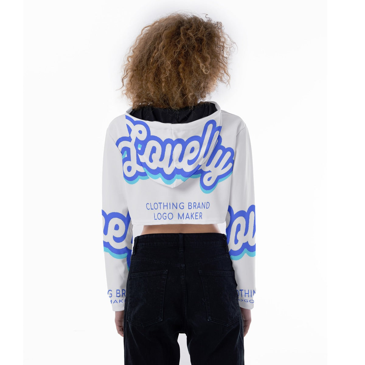 All-Over Print Women's Crop Top Hoodie
