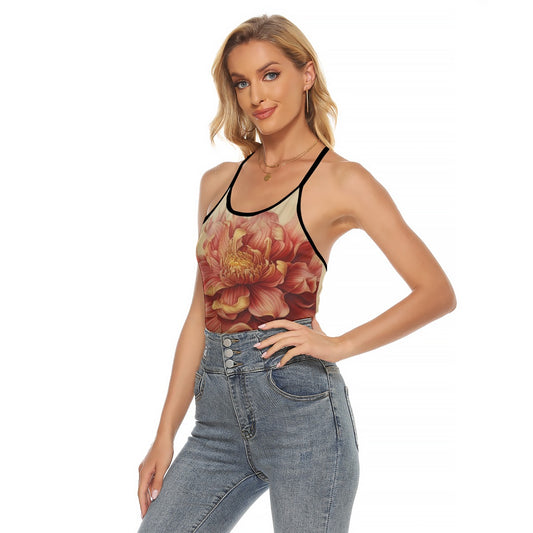 All-Over Print Women's Criss-Cross Open Back Tank Top