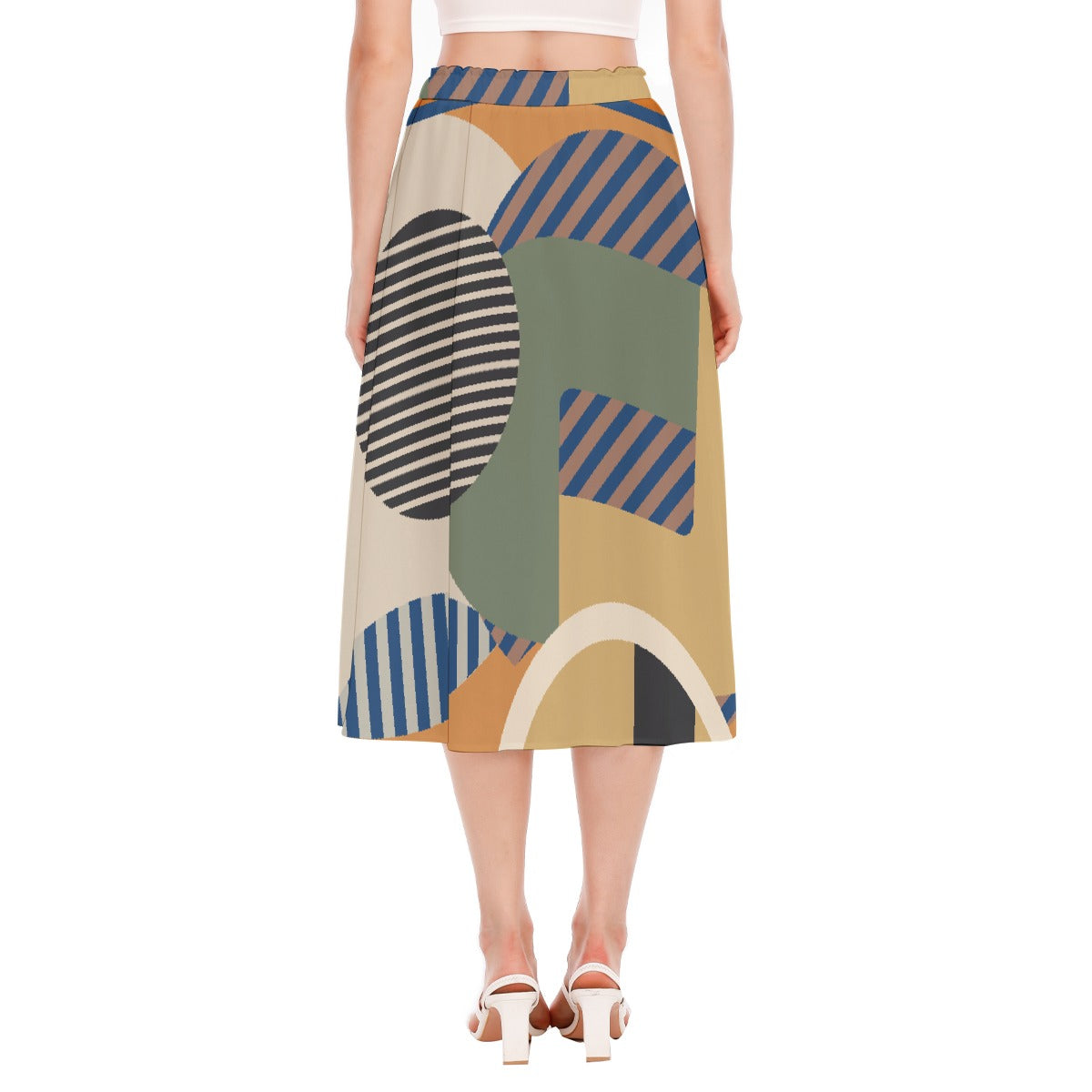 All-Over Print Women's Long Section Chiffon Skirt