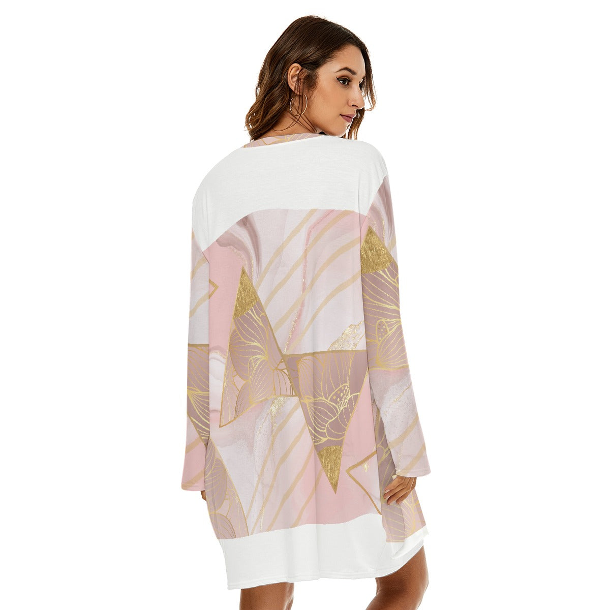 All-Over Print  Women's Loose Crew Neck Dress