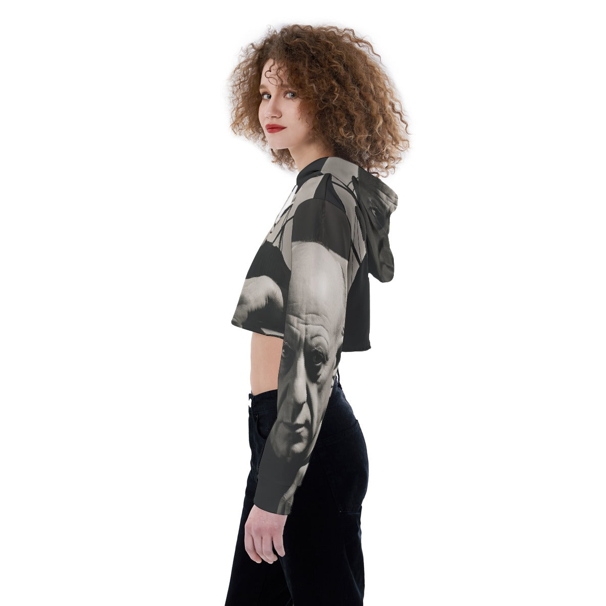 All-Over Print Women's Crop Top Hoodie