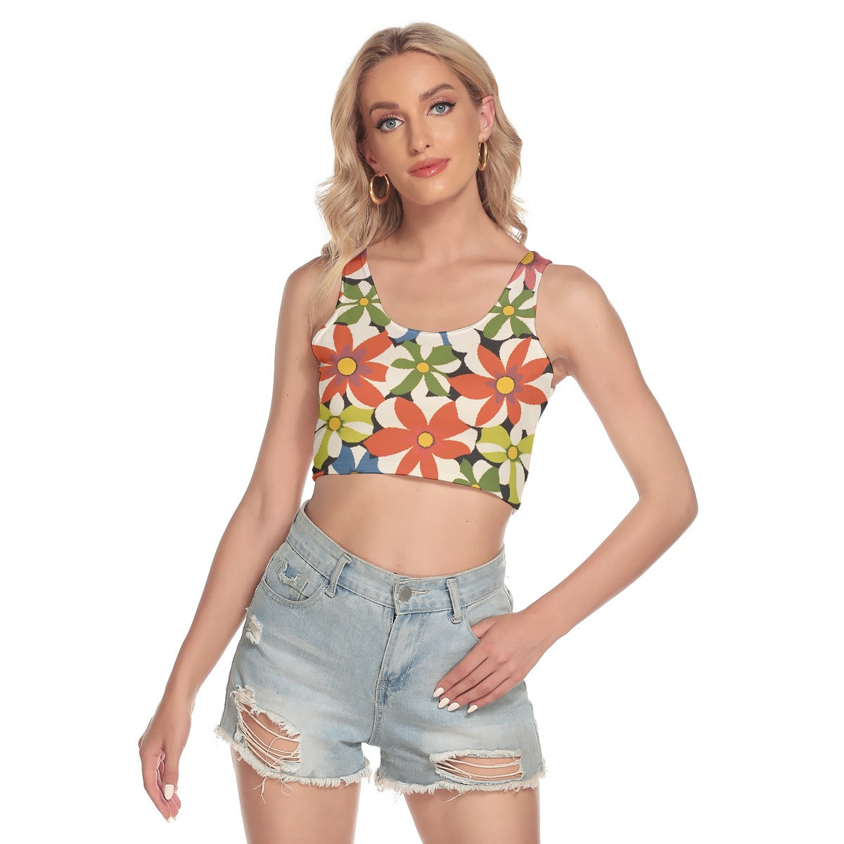 All-Over Print Women's Sport Crop Tank Top