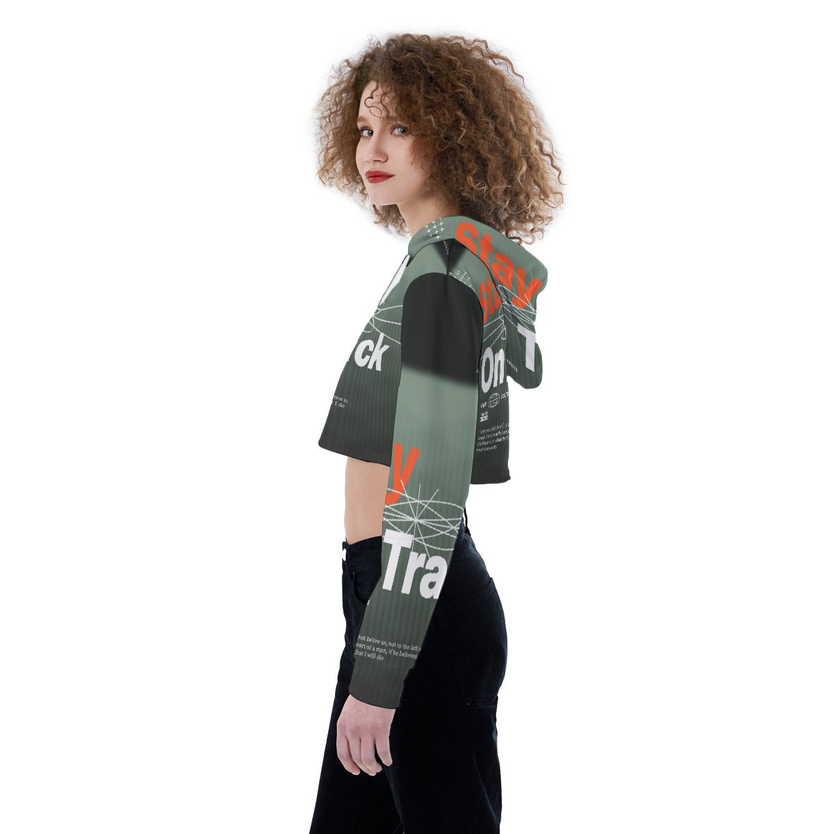 All-Over Print Women's Crop Top Hoodie
