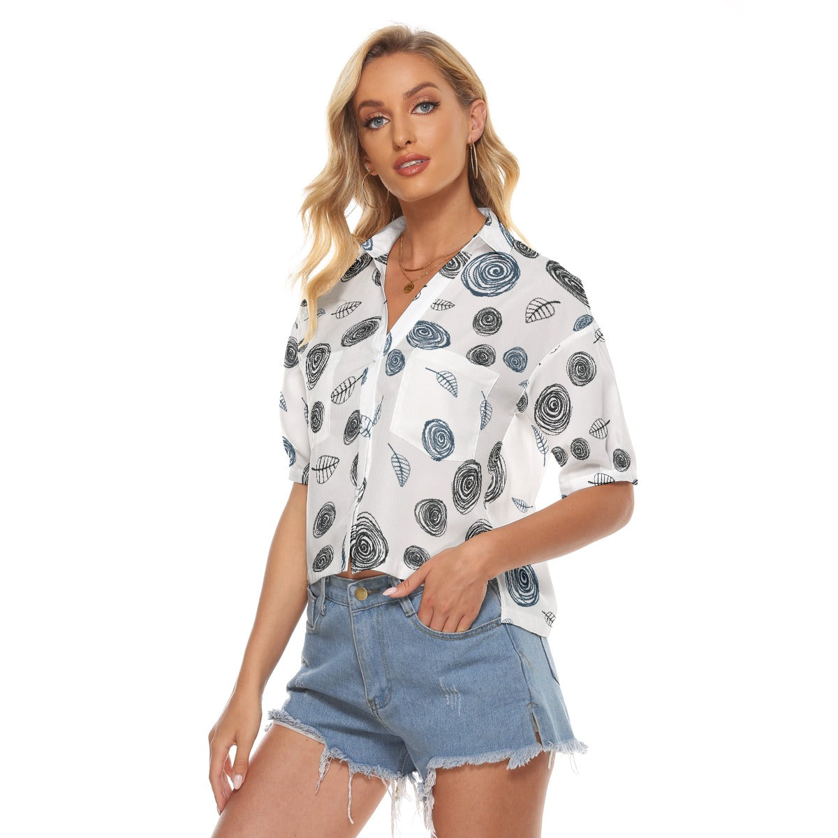 All-Over Print Women's V-neck Shirts