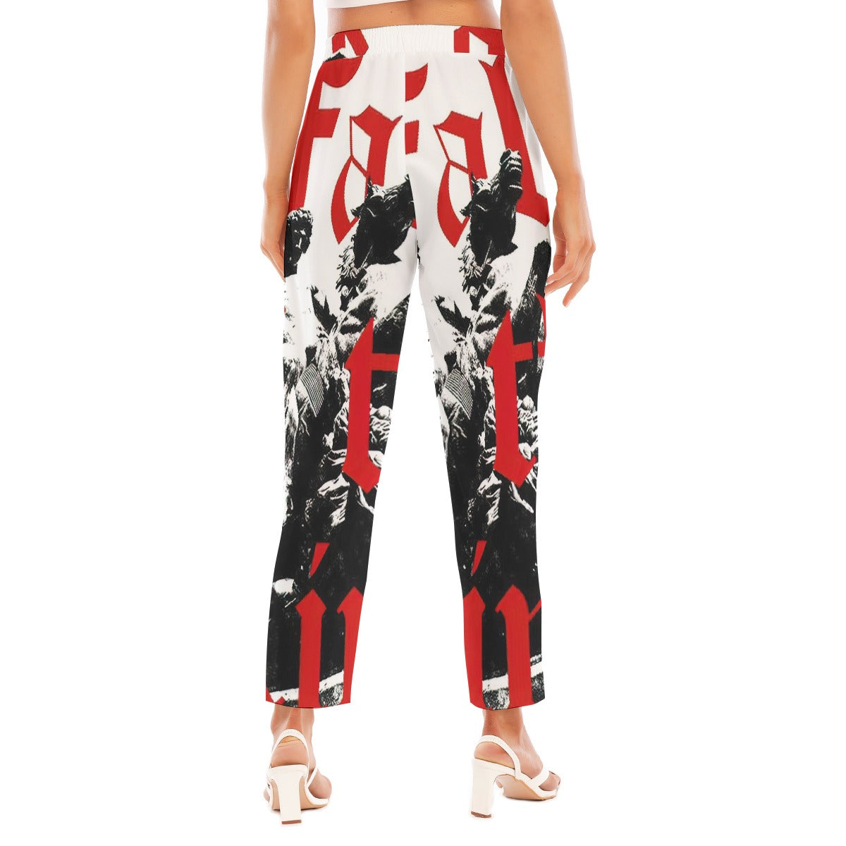 All-Over Print Women's Loose Straight-leg Pants