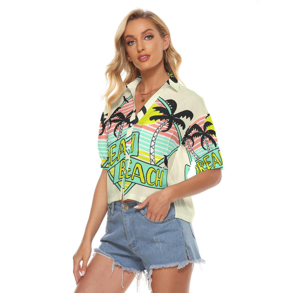 All-Over Print Women's V-neck Shirts