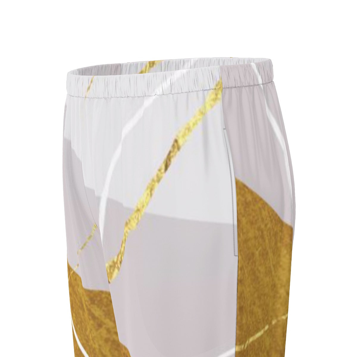 All-Over Print Women's Long Sleeve Pajama Set With Black Contrast Piping