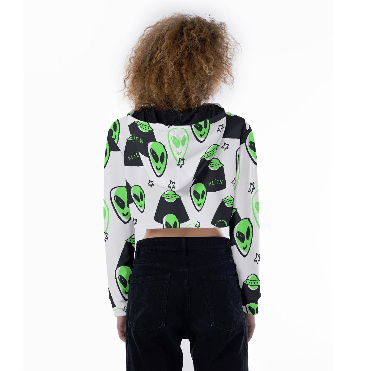 All-Over Print Women's Crop Top Hoodie
