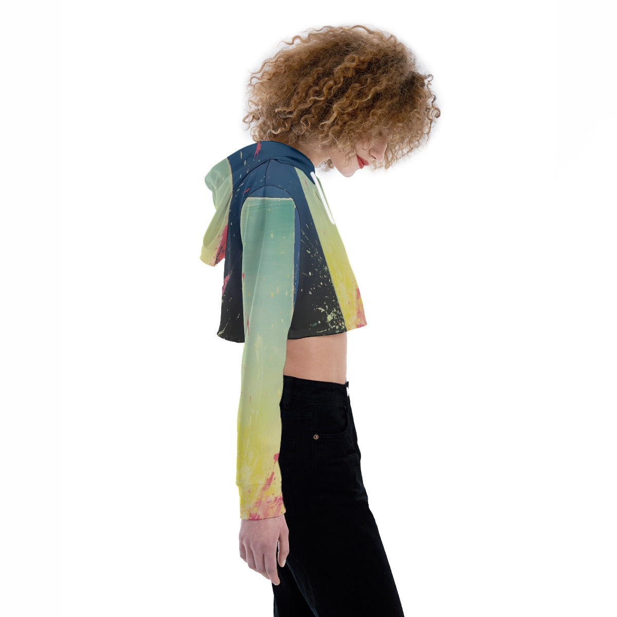 All-Over Print Women's Crop Top Hoodie
