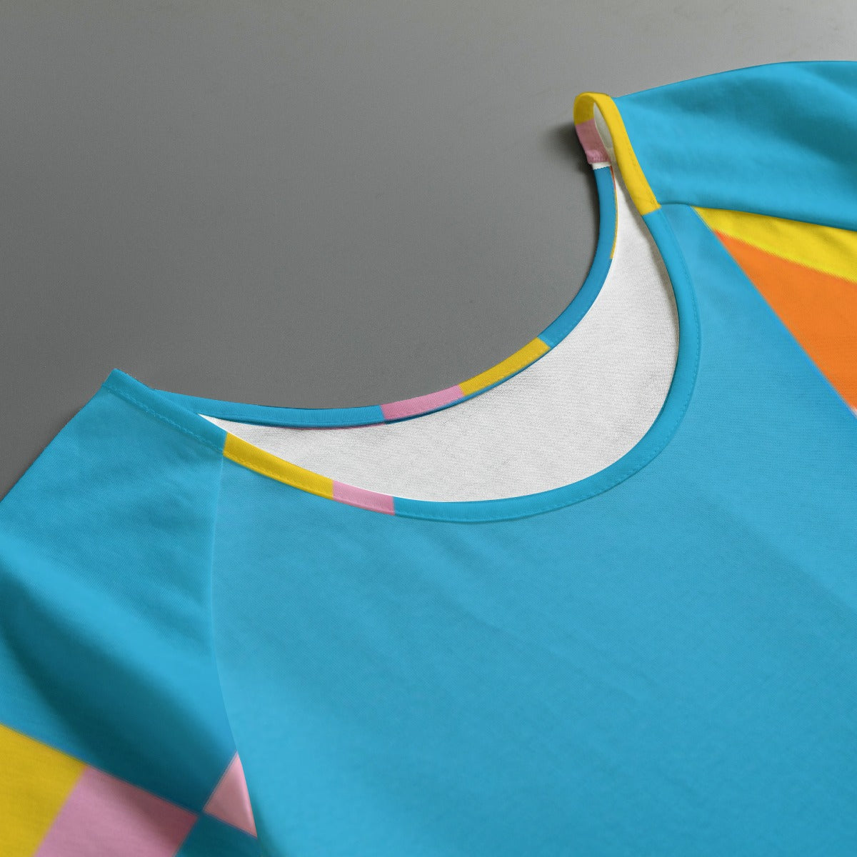 All-Over Print Women's Round Neck T-shirt With Raglan Sleeve
