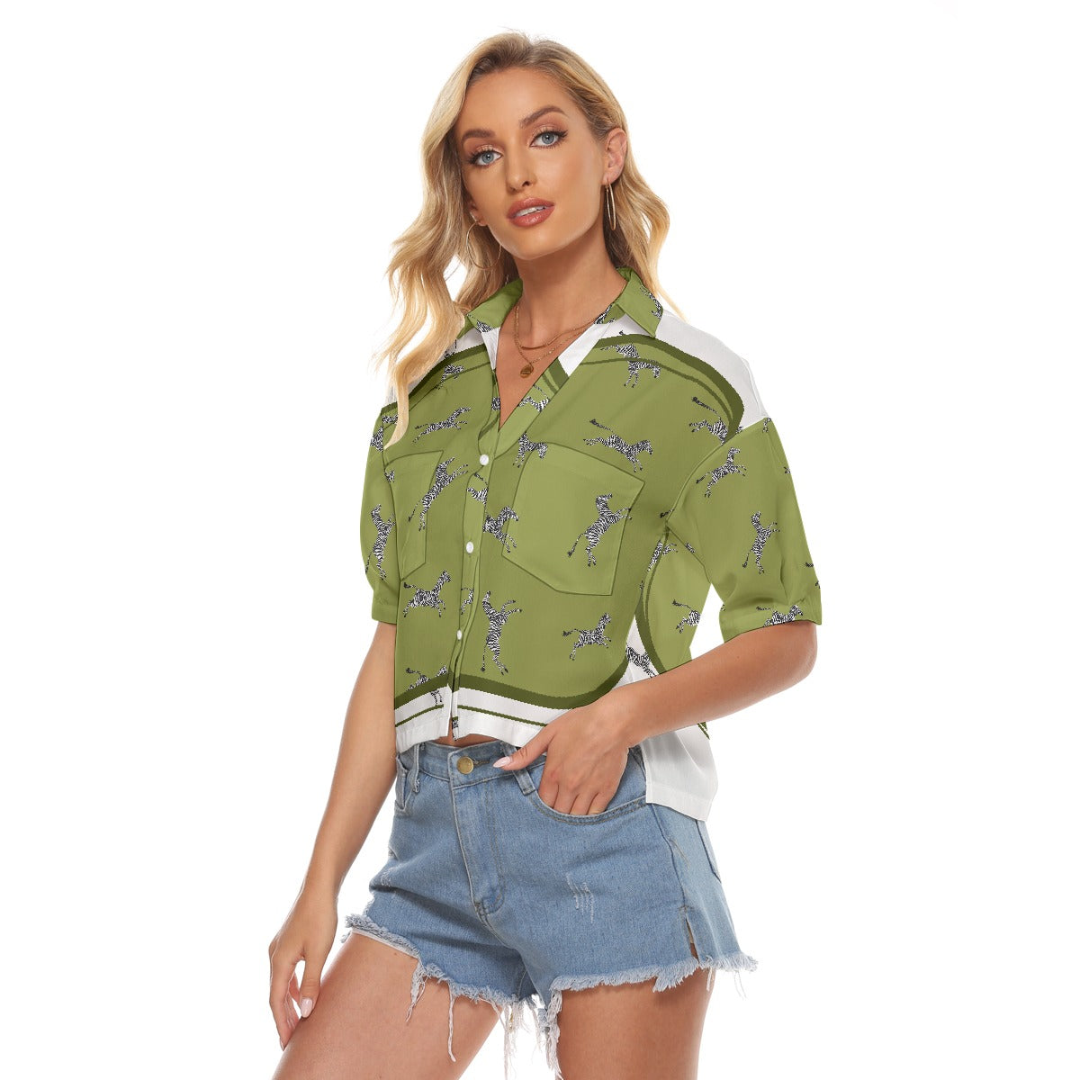 All-Over Print Women's V-neck Shirts