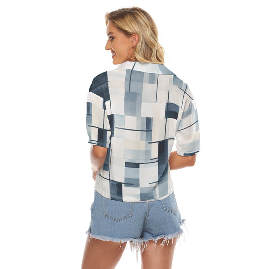 All-Over Print Women's V-neck Shirts