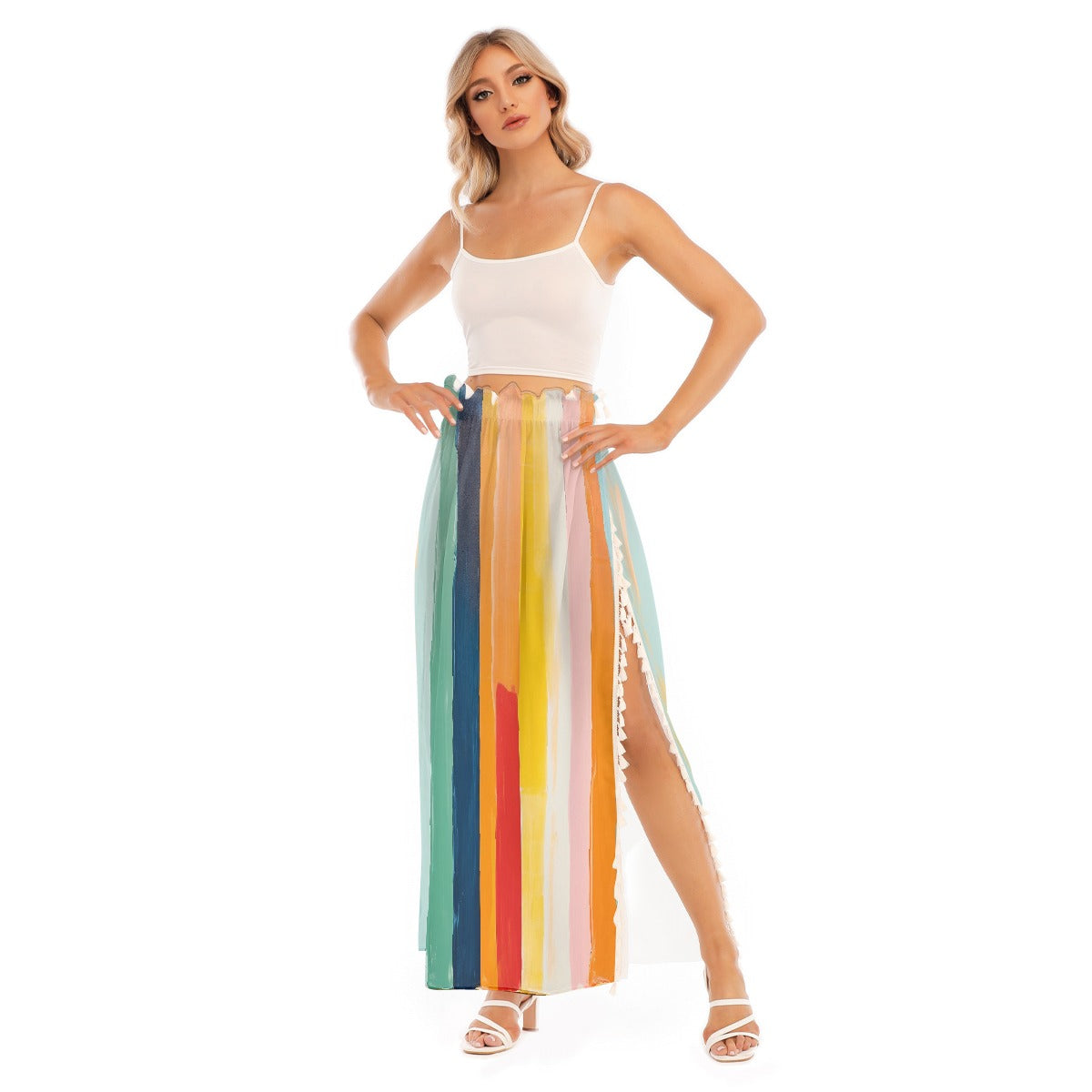 All-Over Print Women's Side Split Skirt