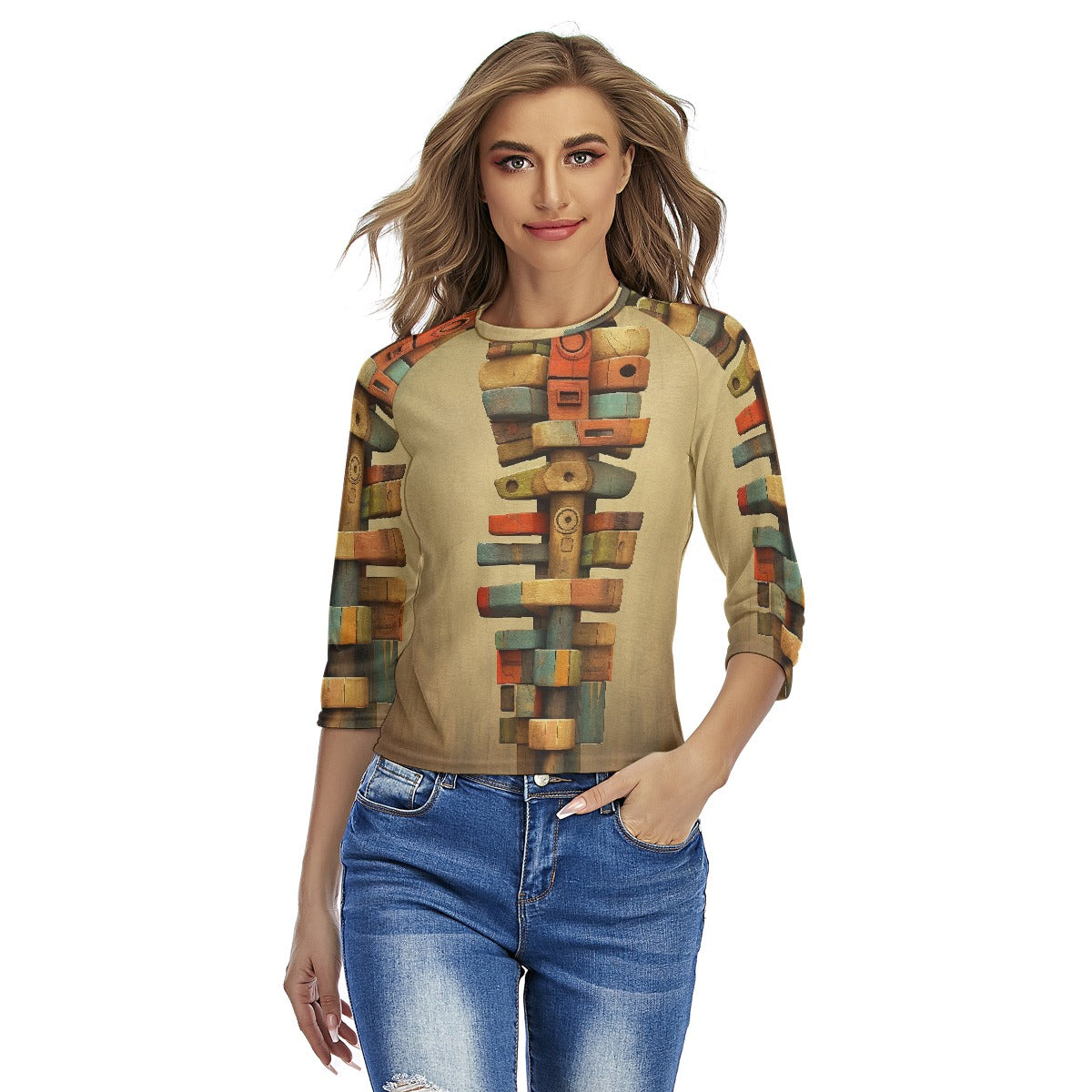 All-Over Print Women's Raglan Sleeves T-shirts