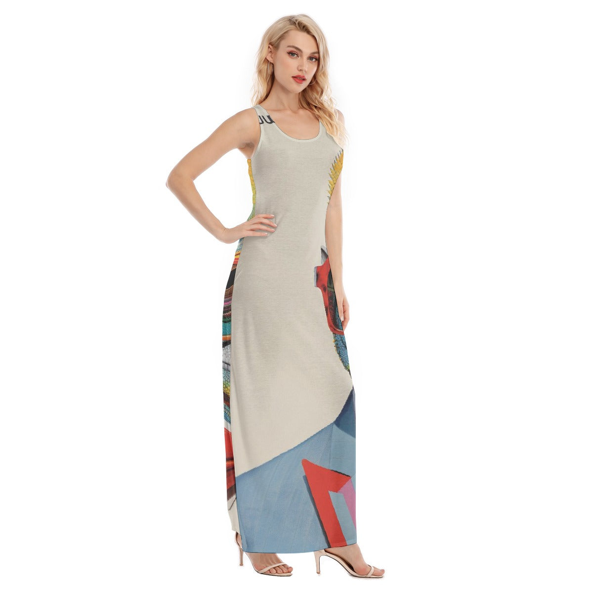 All-Over Print Women's Vest Dress | Length To Ankle