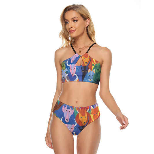 All-Over Print Women's Cami Keyhole One-piece Swimsuit