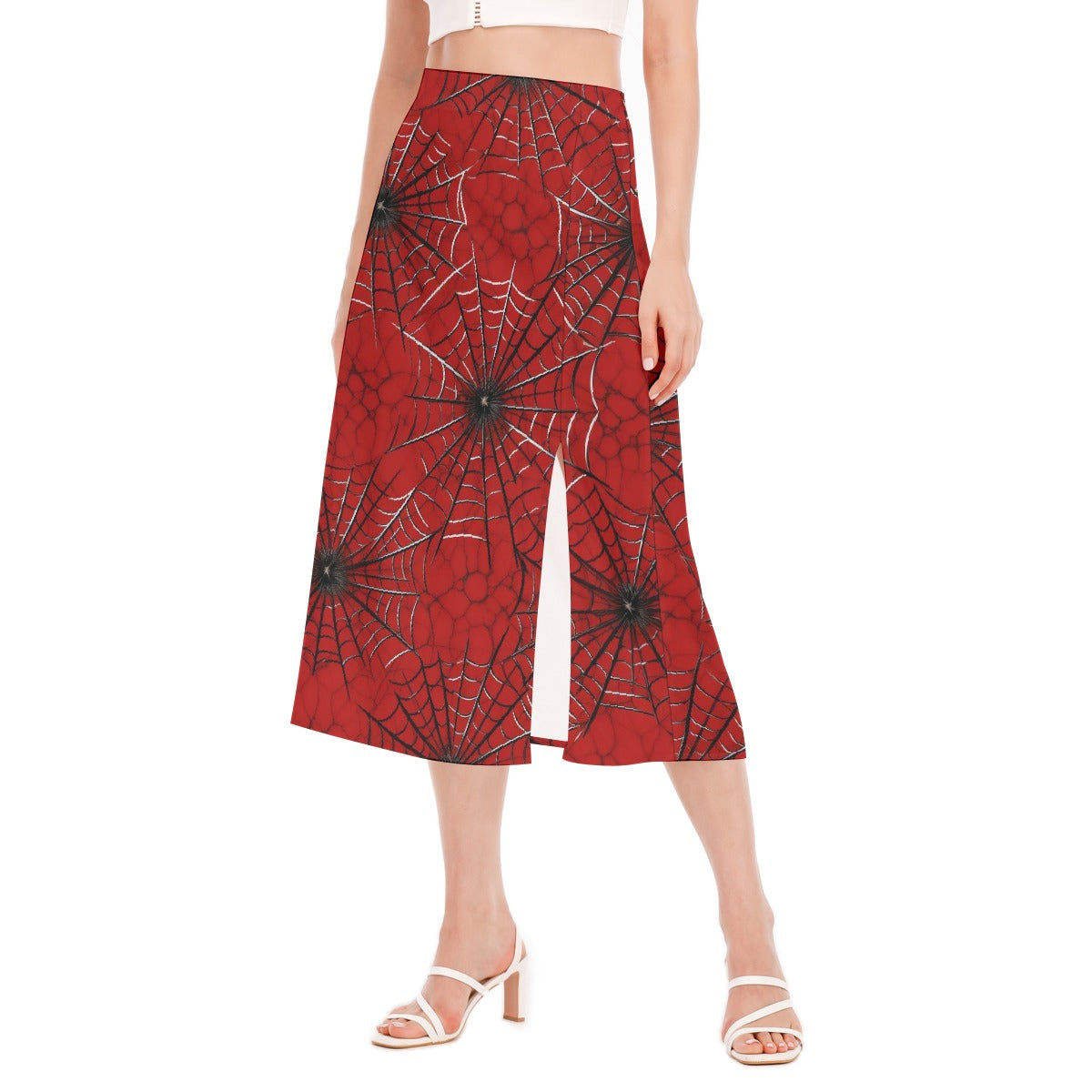All-Over Print Women's High Slit Long Skirt