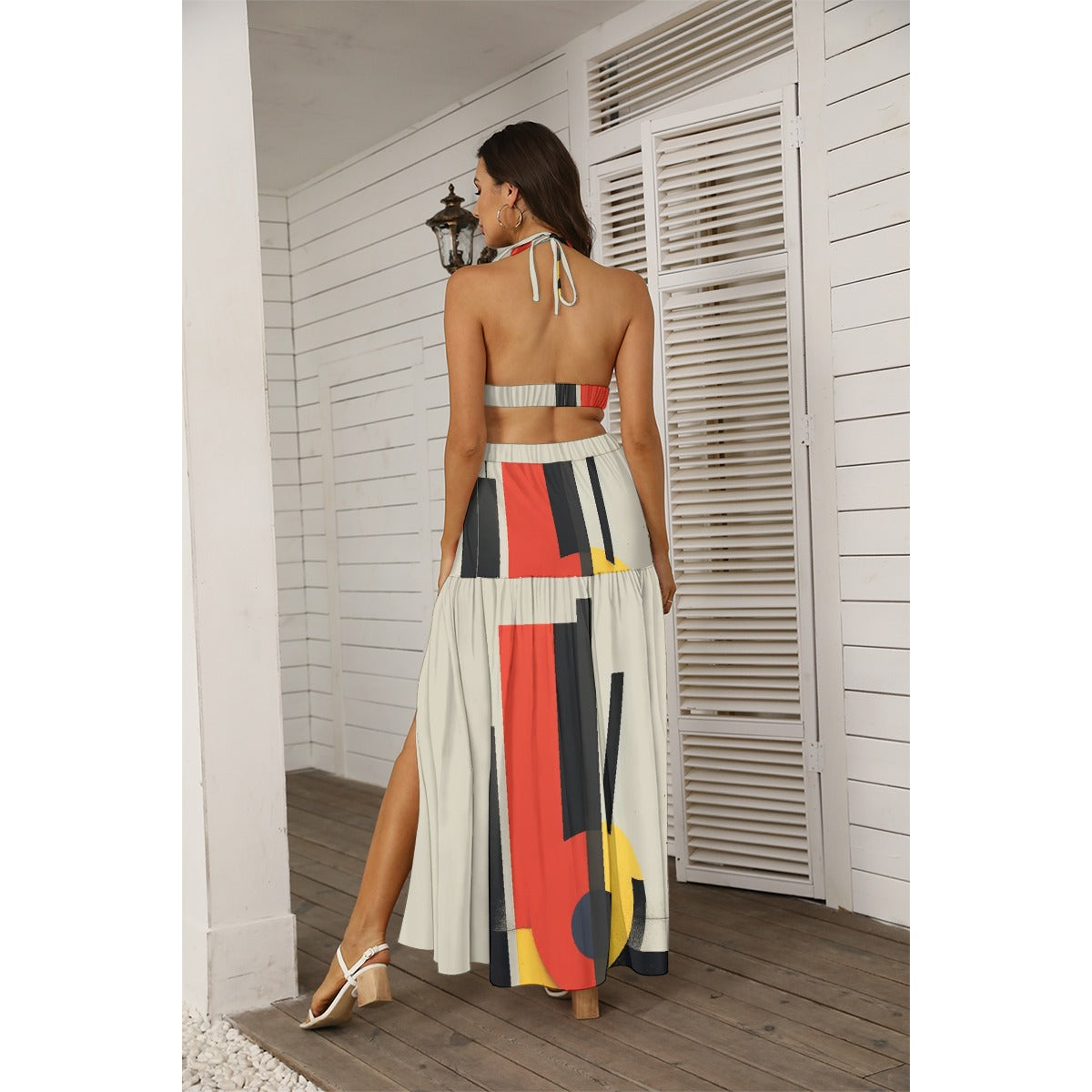 All-Over Print Women's Tie Back Wrap Dress