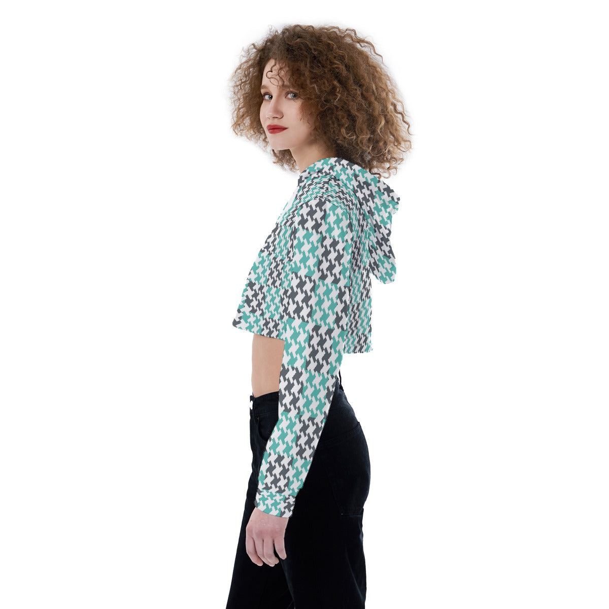 All-Over Print Women's Crop Top Hoodie