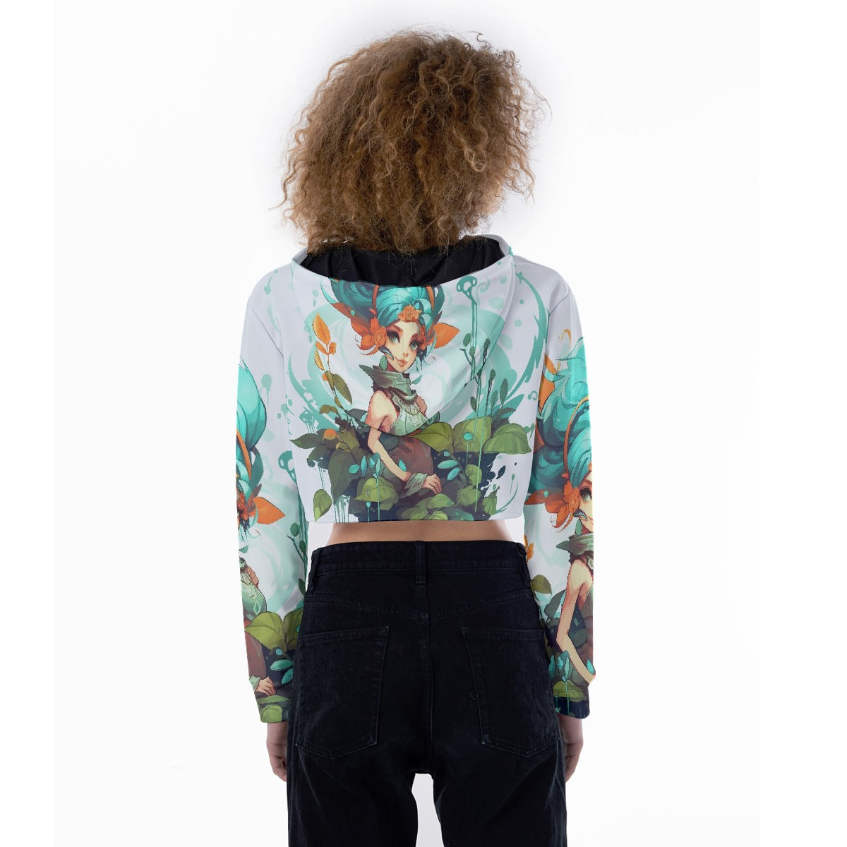 All-Over Print Women's Crop Top Hoodie