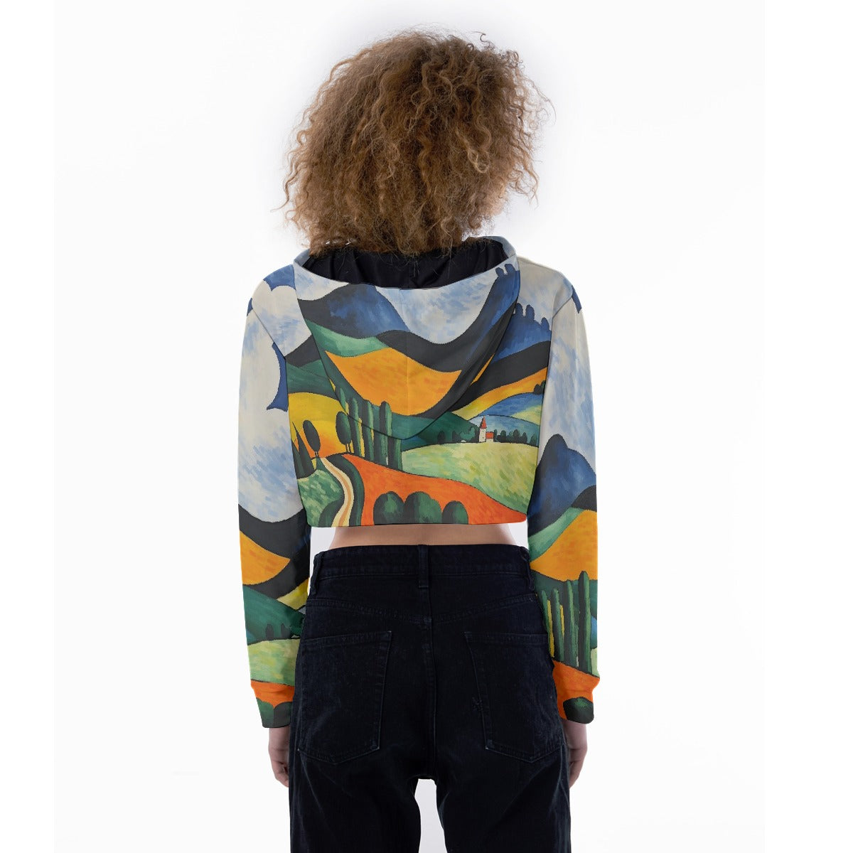 All-Over Print Women's Crop Top Hoodie