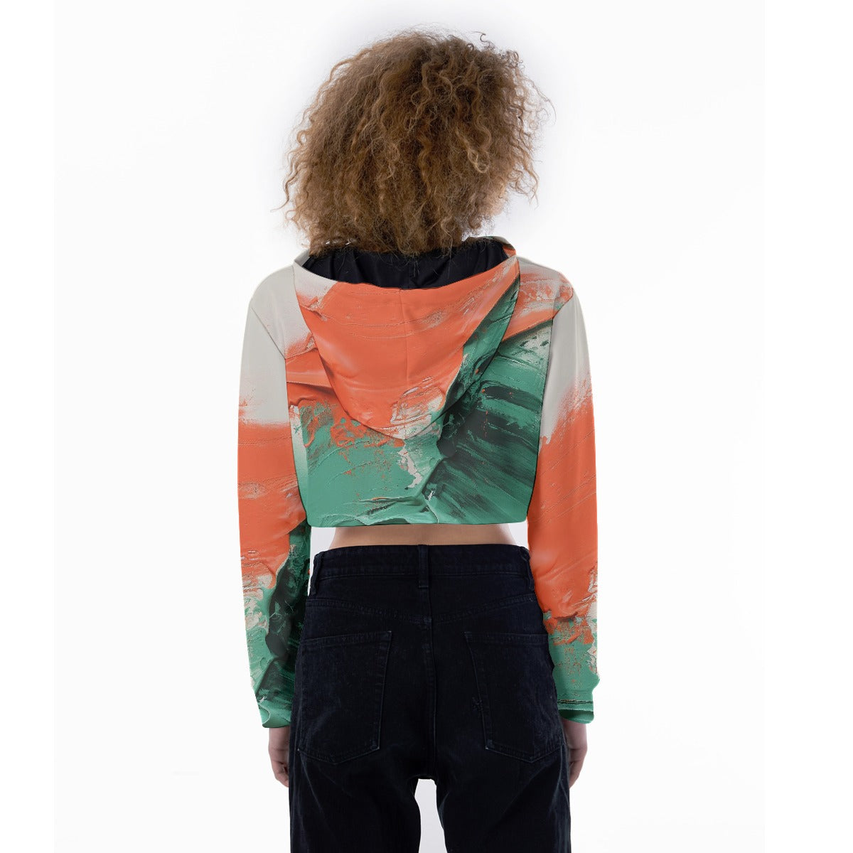 All-Over Print Women's Crop Top Hoodie