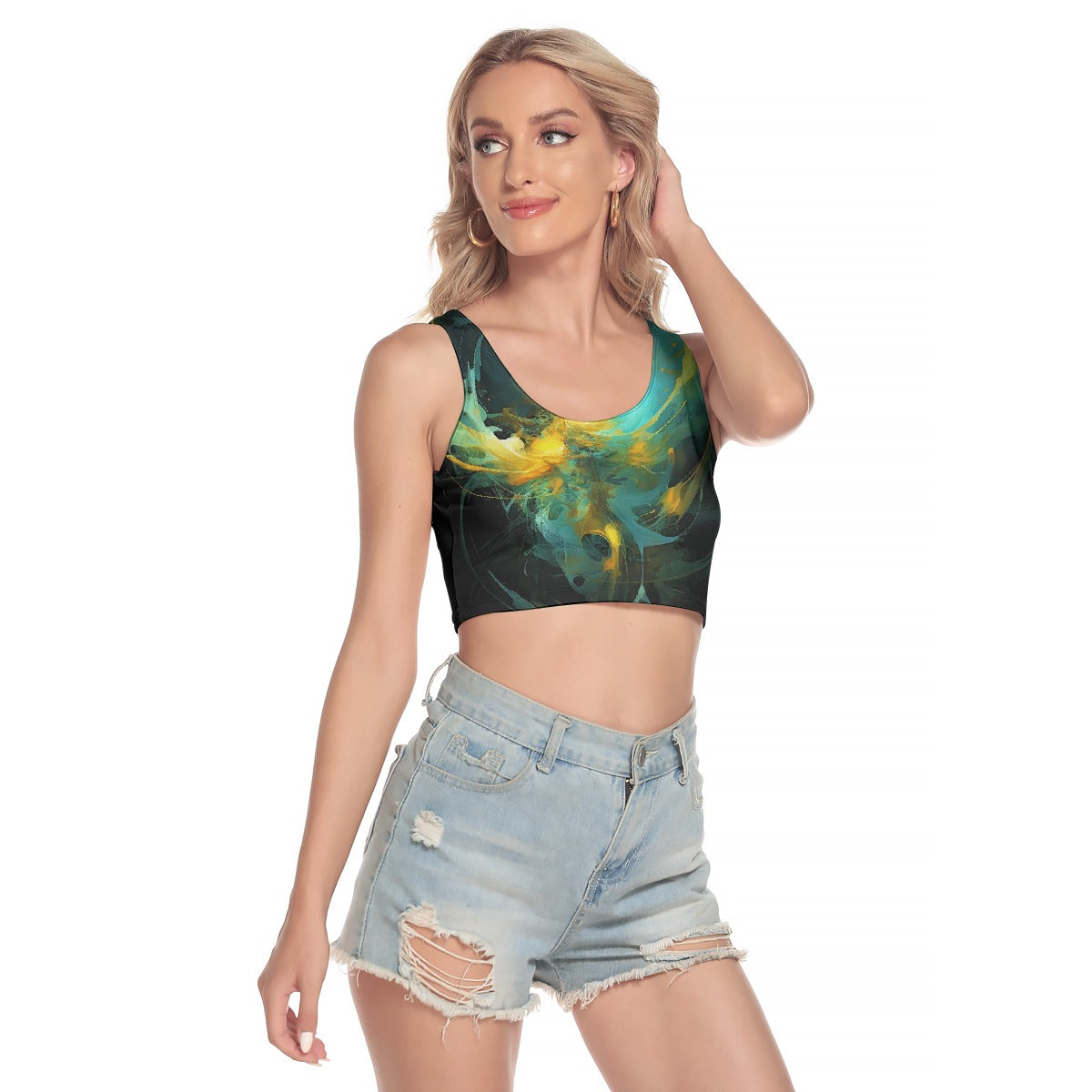All-Over Print Women's Sport Crop Tank Top