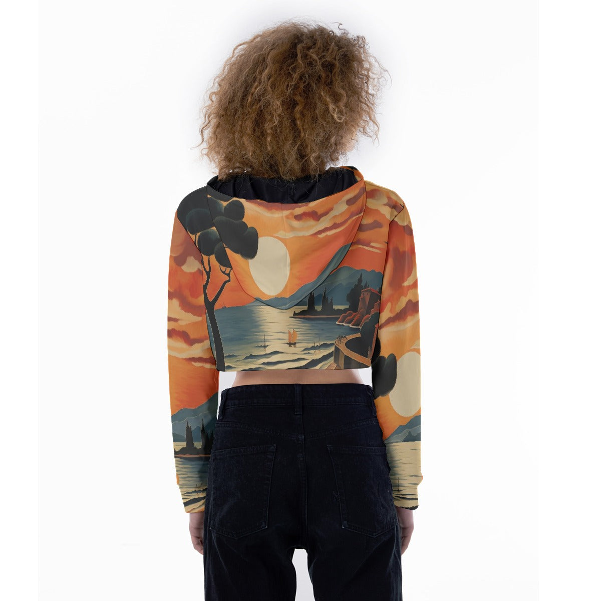 All-Over Print Women's Crop Top Hoodie