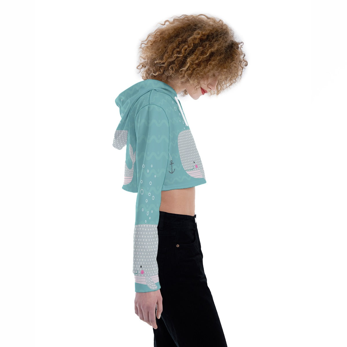 All-Over Print Women's Crop Top Hoodie