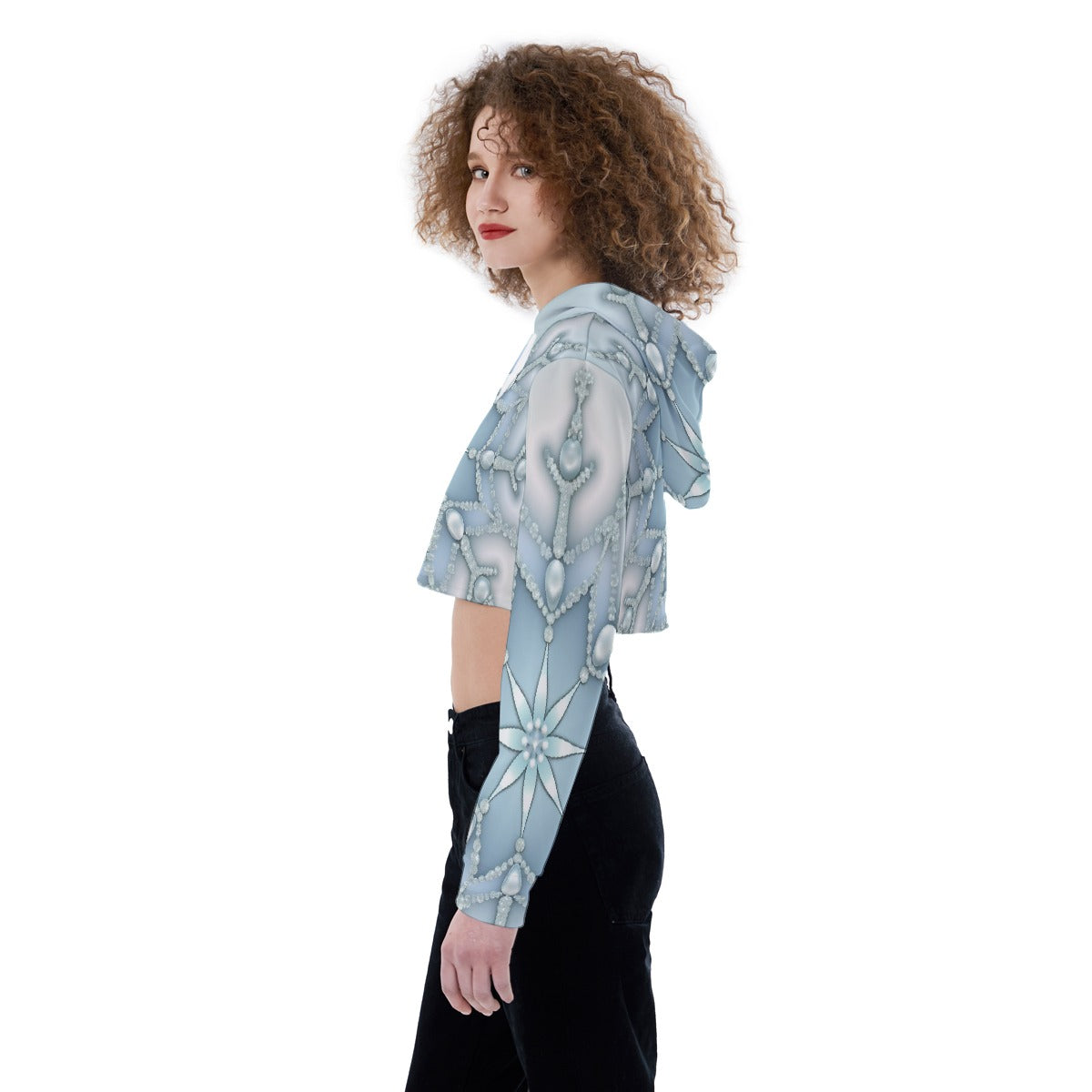 All-Over Print Women's Crop Top Hoodie