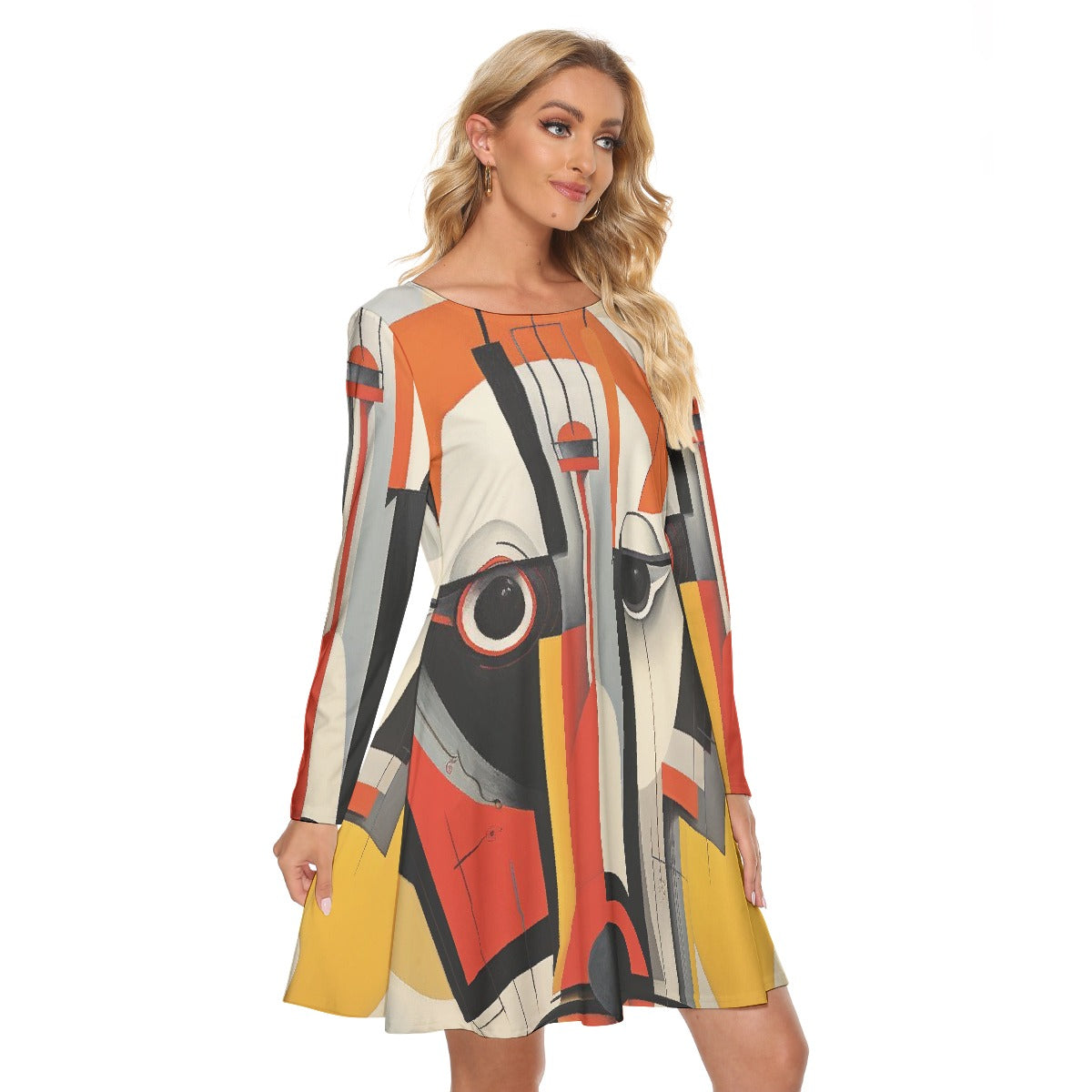 All-Over Print Women's Crew Neck Dress