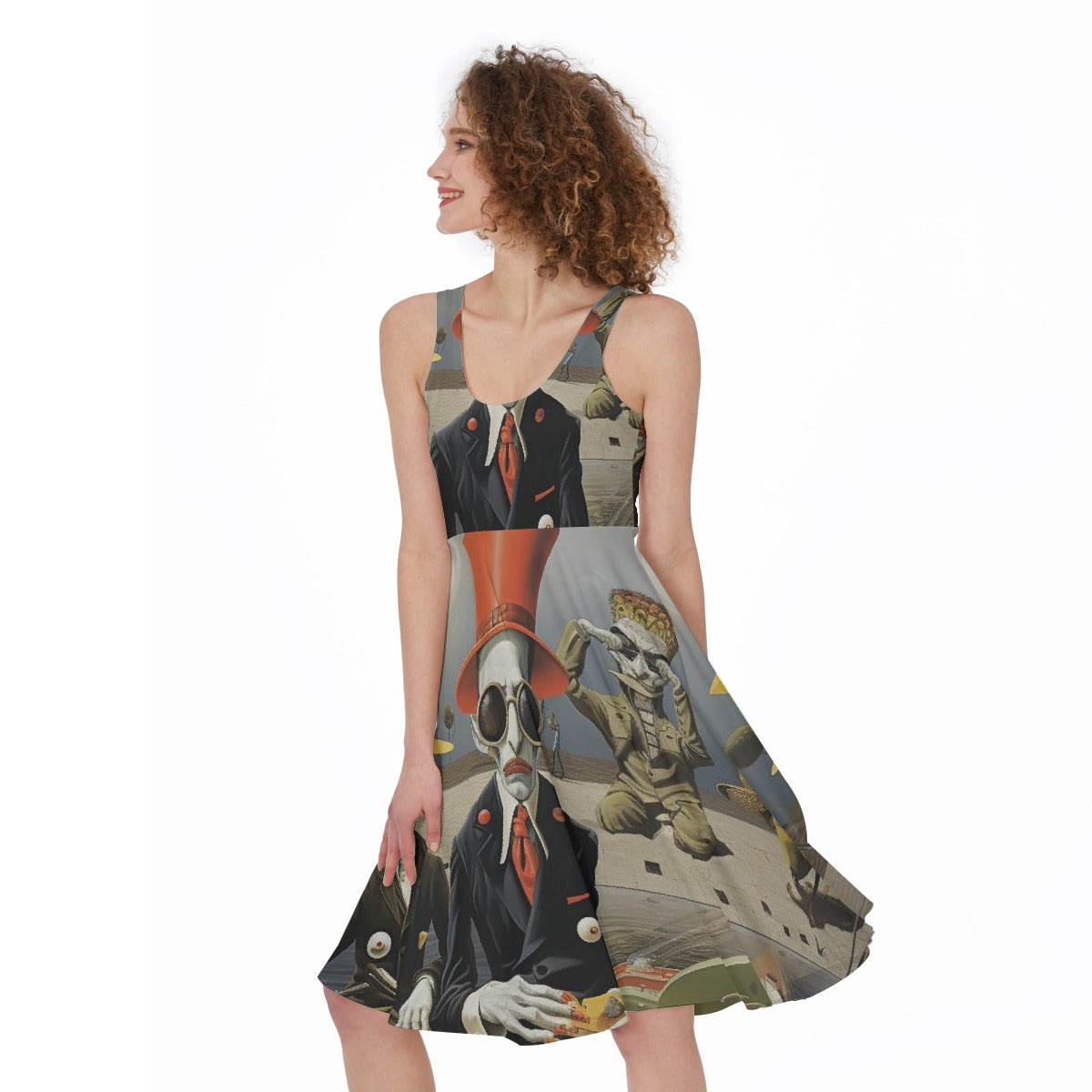 All-Over Print Women's Sleeveless Dress