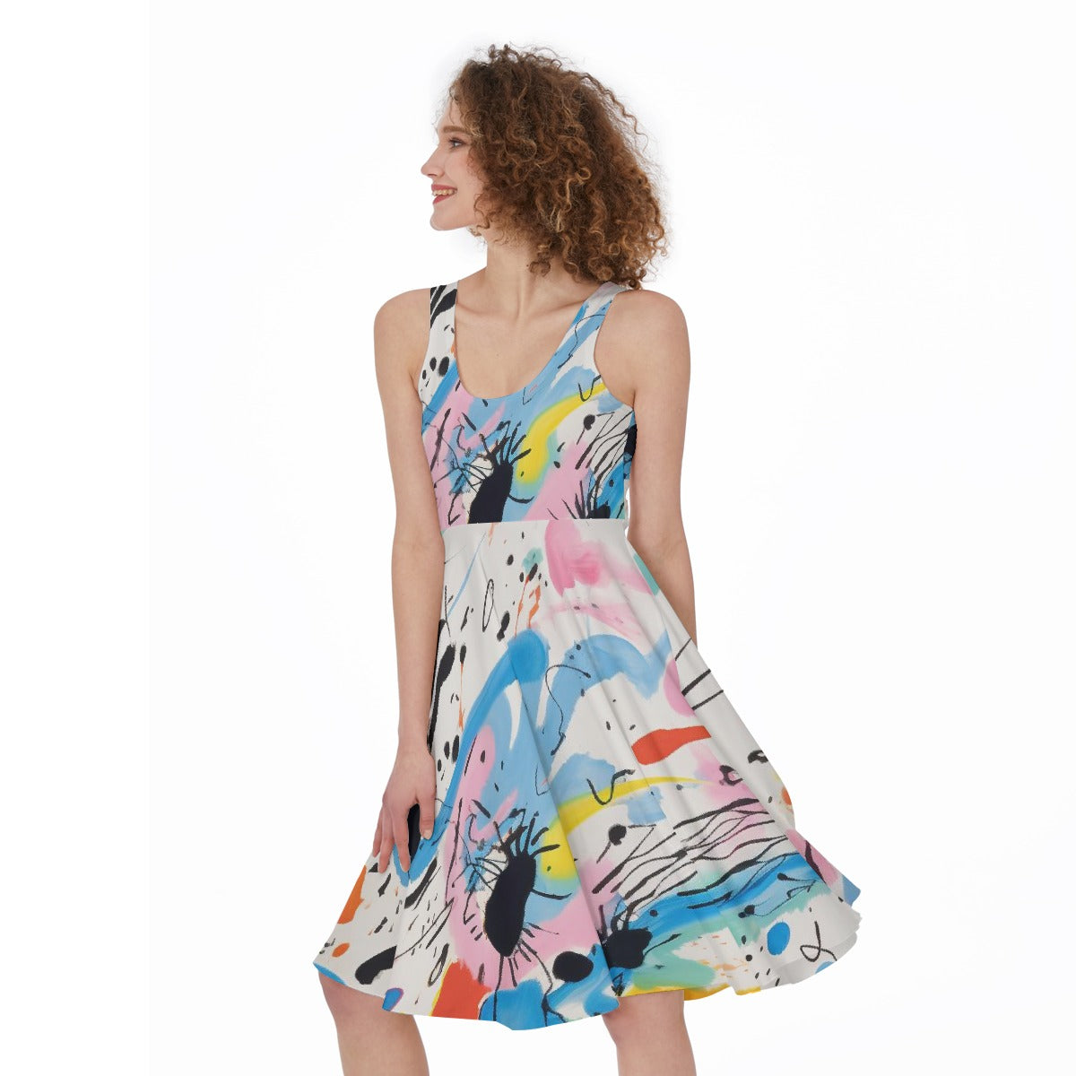 All-Over Print Women's Sleeveless Dress