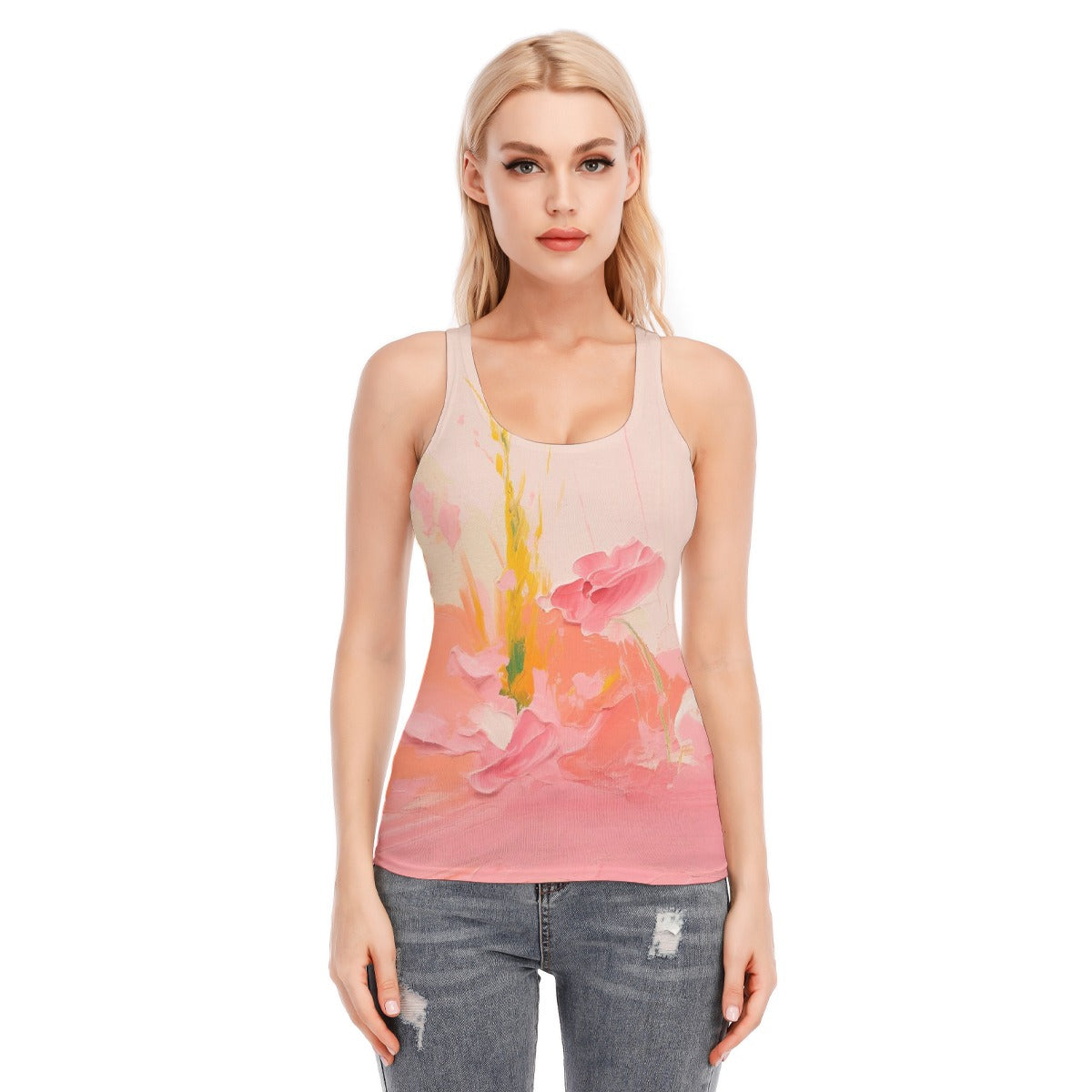 All-Over Print Women's Racer Vest | 190GSM Cotton